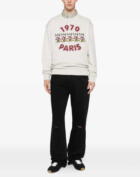 Bluze de trening Kenzo Wild Tiger cotton Sweatshirt PALE GREY Barbati (BM 19681694) 2
