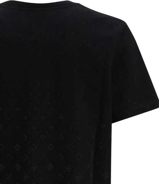 Tricouri Casablanca Degrade monogram made out of crystals short-sleeve T-shirt BLACK JERSEY Barbati (BM 19681697) 3