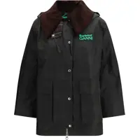 Paltoane Tartan Waxed Duffle Coat by Barbour x GANNI Femei