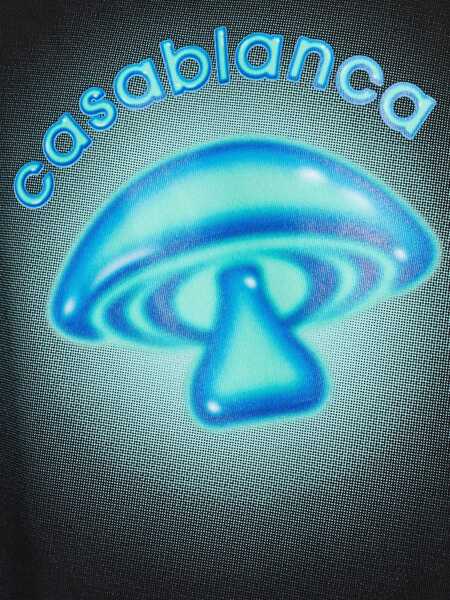 Tricouri Casablanca Airbrush Mushroom print short-sleeve T-shirt BLACK JERSEY Barbati (BM 19681733) 5