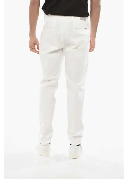 Pantaloni casual CORNELIANI Stretch Cotton Chinos Pants With Belt Loops White Barbati (BM 19681751) 2