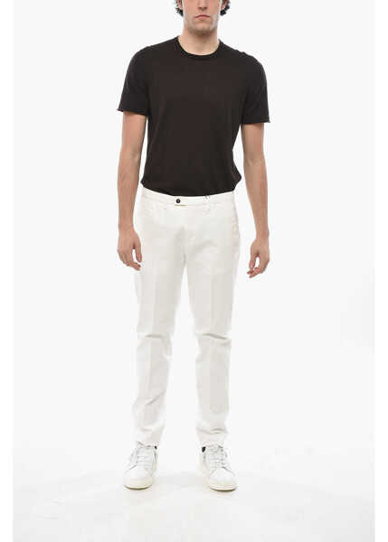 Pantaloni casual CORNELIANI Stretch Cotton Chinos Pants With Belt Loops White Barbati (BM 19681751) 4