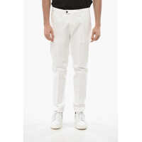 Pantaloni casual Stretch Cotton Chinos Pants With Belt Loops Barbati
