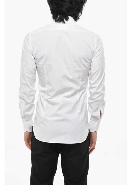 Camasi casual Tom Ford Cotton Poplin Shirt With Spread Collar White Barbati (BM 19681754) 2