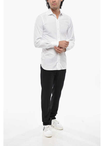 Camasi casual Tom Ford Cotton Poplin Shirt With Spread Collar White Barbati (BM 19681754) 4