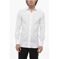 Camasi casual Cotton Poplin Shirt With Spread Collar Barbati