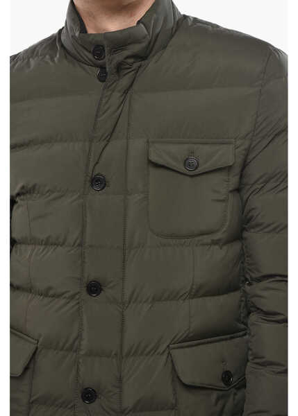 Jachete CORNELIANI Cc Collection Padded And Quilted Jacket With Breast Pocket Green Barbati (BM 19681757) 3