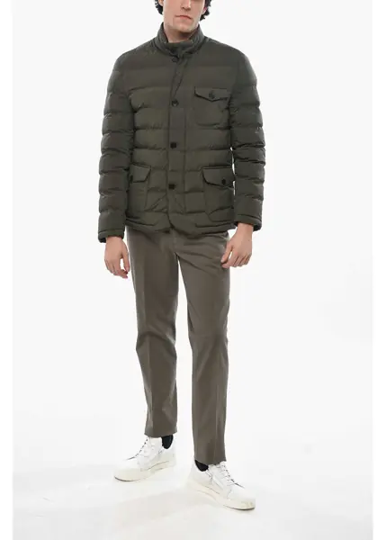 Jachete CORNELIANI Cc Collection Padded And Quilted Jacket With Breast Pocket Green Barbati (BM 19681757) 4