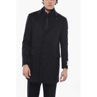 Paltoane Cc Collection Wool And Cashmere Coat With Removable Chest-Pi Barbati