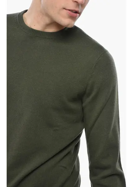 Pulovere CORNELIANI Cc Collection Crew Neck Cashmere Blend Sweater Military Green Barbati (BM 19681766) 3