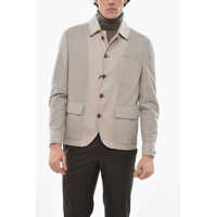 Camasi casual Circle Cotton Knit Sportswear Overshirt With Flap Pockets Barbati