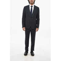 Costume District Check Washable Virgin Wool Suit Barbati