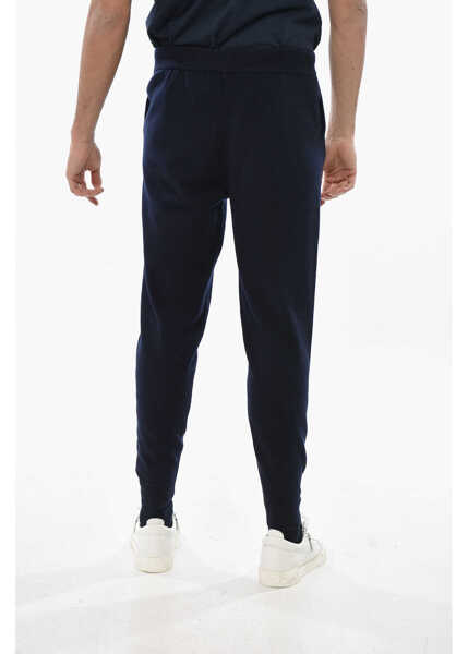 Pantaloni de trening CORNELIANI Cashmere Blend Sweatpants With Cuffs Blue Barbati (BM 19681784) 2