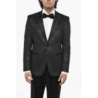 Sacouri Code Lurex Velour Ceremony Blazer With Satin Lapel Barbati