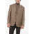 CORNELIANI Wool Blend Academy Soft Single Breasted Blazer With Checkere Beige