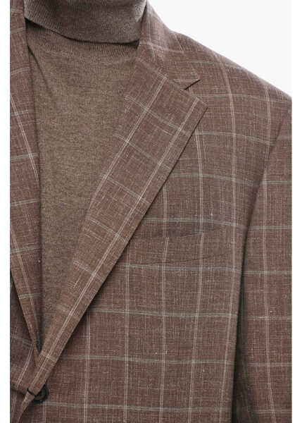 Sacouri CORNELIANI Wool Blend Mantua Single Breasted Blazer Brown Barbati (BM 19681799) 3