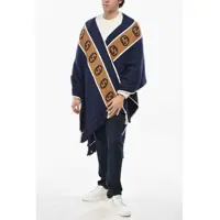 Geci Gucci pentru Barbati - Paltoane Gucci Wool Blend Cape With Monogram Band Blue Barbati (BM 19681805) - B-mall.ro