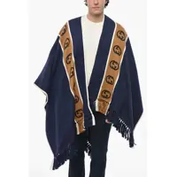 Paltoane Wool Blend Cape With Monogram Band Barbati