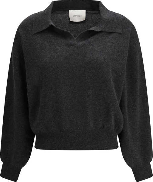 Pulovere Lisa Yang V-neck Sweater CHARCOAL Femei (BM 19688492) 1