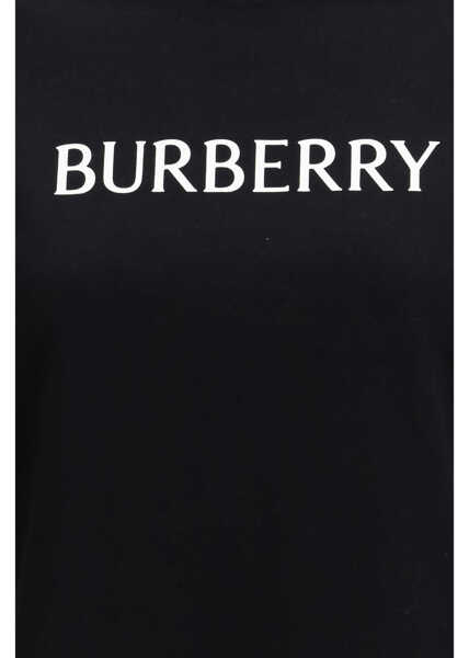 Tricouri Burberry Cotton logo T-shirt BLACK Femei (BM 19688495) 3