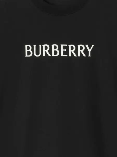 Tricouri Burberry Cotton logo T-shirt BLACK Femei (BM 19688495) 4