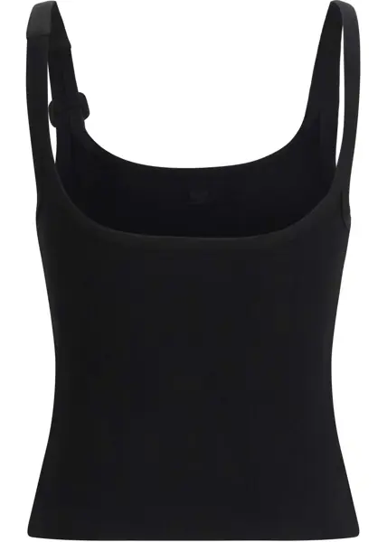 Topuri COURRGES Buckle 90s Rib tank Top BLACK Femei (BM 19688504) 2
