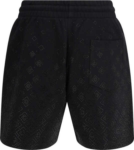Bluze de trening Casablanca Dgrad monogram made from crystals Shorts BLACK LOOPBACK Barbati (BM 19688513) 2