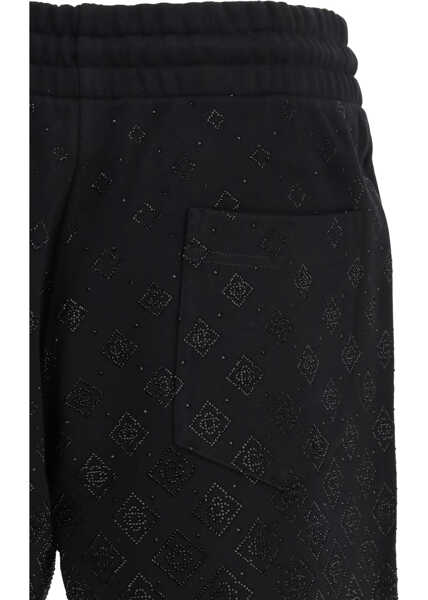Bluze de trening Casablanca Dgrad monogram made from crystals Shorts BLACK LOOPBACK Barbati (BM 19688513) 3