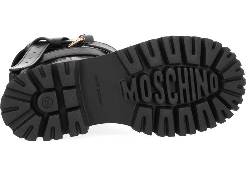 Cizme scurte Moschino Tie-Me Boot BLACK Femei (BM 19688591) 4