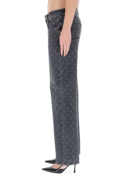 Blugi skinny MARINE SERRE Moon Laser Jeans GREY Femei (BM 19688609) 3