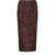 ROTATE Birger Christensen Midi Skirt With Sequins BROWN