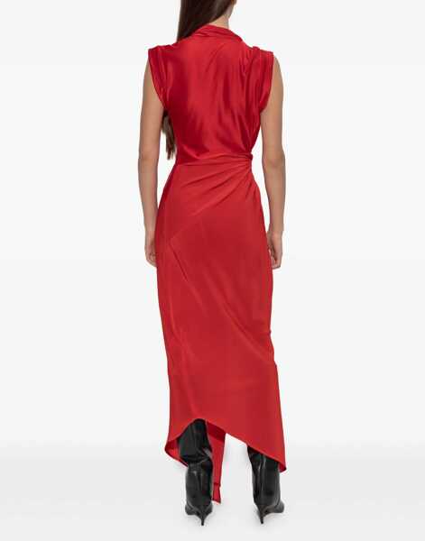 Rochii casual Victoria Beckham Silk Long Dress RED Femei (BM 19688633) 4