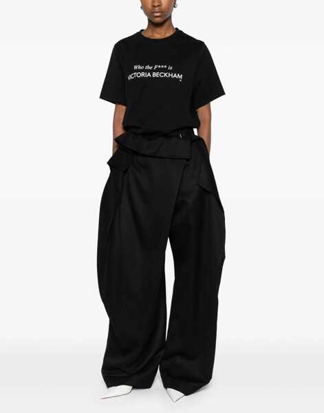 Tricouri Victoria Beckham Who The F Is Victoria Beckham T-Shirt. BLACK Femei (BM 19688645) 2