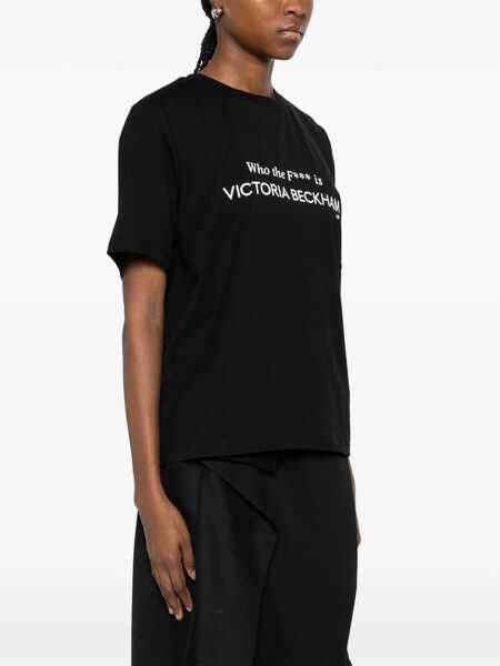 Tricouri Victoria Beckham Who The F Is Victoria Beckham T-Shirt. BLACK Femei (BM 19688645) 3