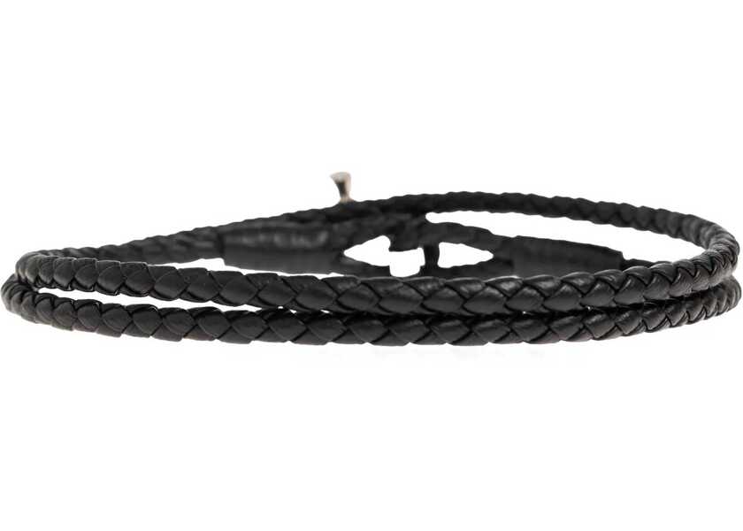 Bratari Tom Ford Braided Leather Bracelet BLACK Barbati (BM 19688678) 4