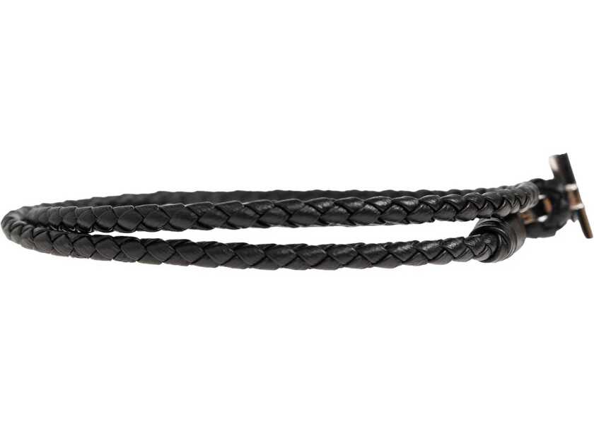 Bratari Tom Ford Braided Leather Bracelet BLACK Barbati (BM 19688678) 5