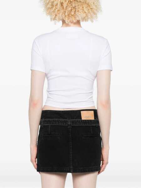 Tricouri Versace Jeans Couture V-Emblem T-Shirt WHITE Femei (BM 19688699) 4