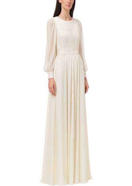 Rochii casual Valentino Garavani Silk Long Dress WHITE Femei (BM 19688738) 2
