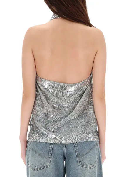 Bluze Stella McCartney Fil Coupe Top SILVER Femei (BM 19688747) 4