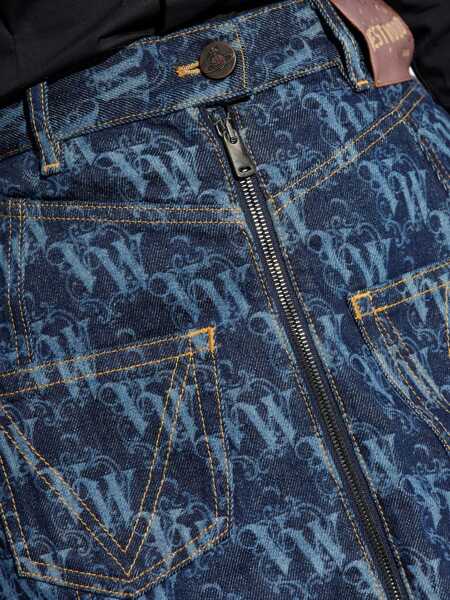 Fuste casual Vivienne Westwood Sailor Skirt BLUE Femei (BM 19688753) 5