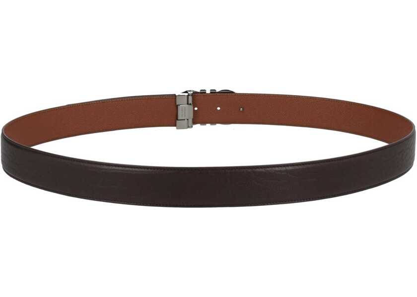 Curele Ferragamo Double Hooks Belt DARK BROWN Barbati (BM 19688768) 3