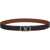 Ferragamo "Double Hooks" Belt DARK BROWN