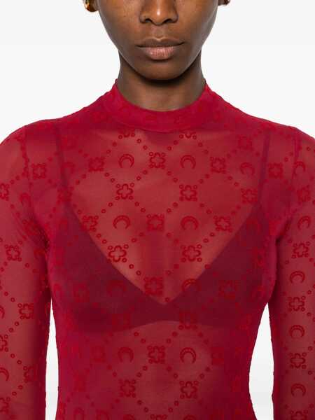 Bluze MARINE SERRE Mesh Top With Logo RED Femei (BM 19688789) 5