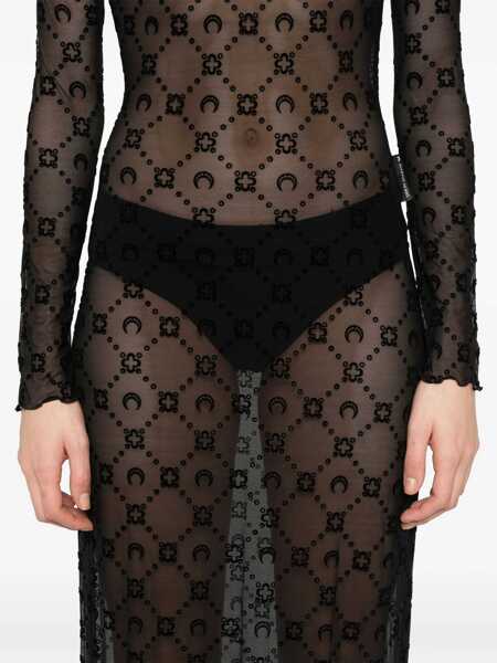 Rochii casual MARINE SERRE Monogram Long Dress BLACK Femei (BM 19688837) 5