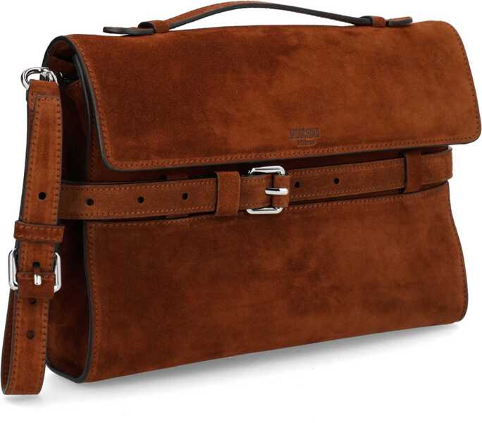 Genti de mana Moschino Leather Bag. BROWN Barbati (BM 19688888) 2