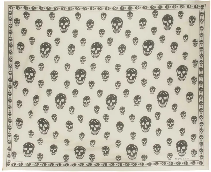 Fulare Alexander McQueen Foulard Skull IVORY Femei (BM 19688894) 2