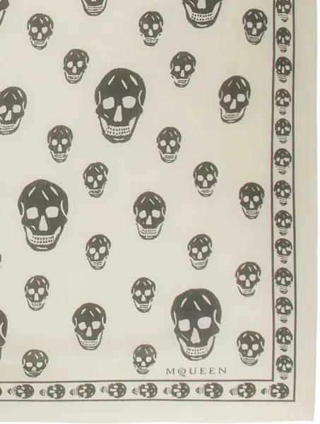 Fulare Alexander McQueen Foulard Skull IVORY Femei (BM 19688894) 3