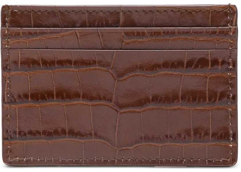 Portofele Tom Ford Leather Card Holder BROWN Barbati (BM 19688903) 2
