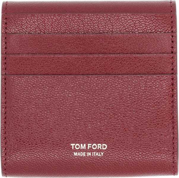 Portofele Tom Ford Leather Card Holder RED Femei (BM 19688915) 2