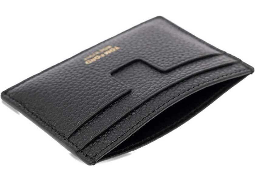 Portofele Tom Ford Card Holder With Logo BLACK Barbati (BM 19688921) 3